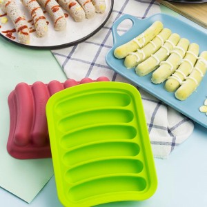 Non-stick silicone sausage molds for homemade hot dogs,DIY hot dogs,BPA free,oven and microwave safe hot dog molds