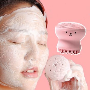 Cleansing Brush Silicone Handheld Cleansing Brush and Massager, Octopus Shaped Cleansing Brush for Deep Cleansing Gentle Exfoliation Skin Massage